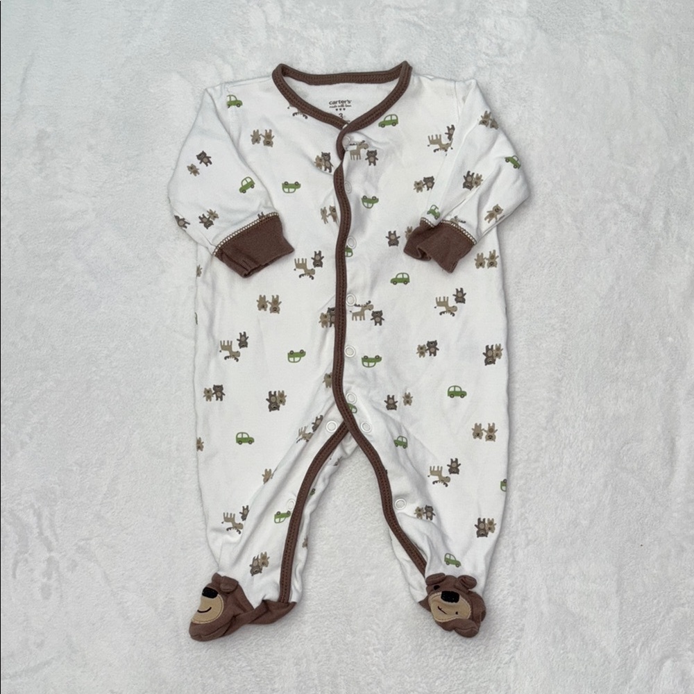 (2 for $10) carters animal footie/ sleeper
